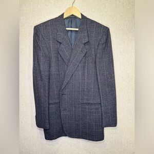 Vintage Antonio Parillo Wool Blazer Glen Plaid Suit Jacket Sport Coat Size 44R